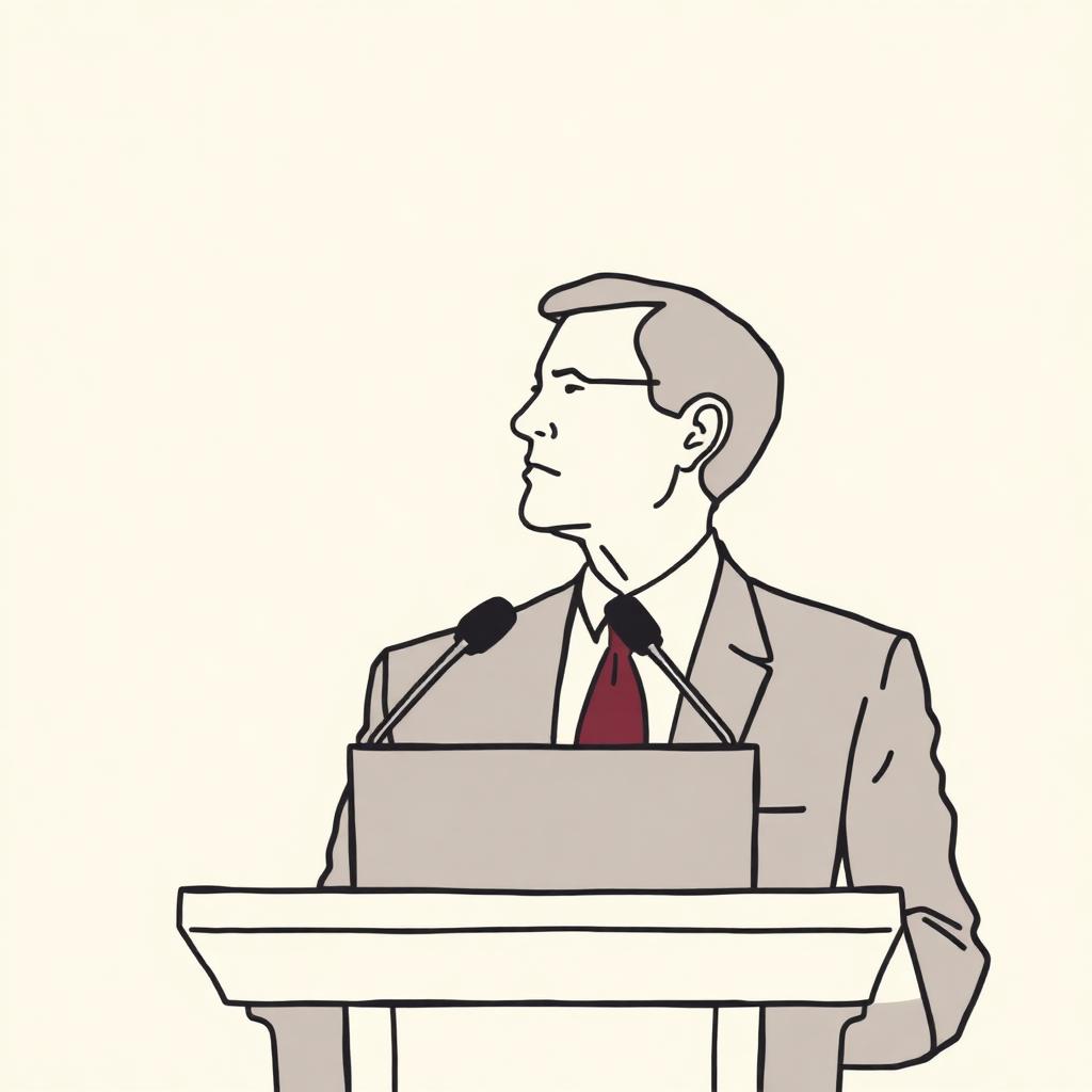 Lijnillustratie van positionering en publieke aandacht